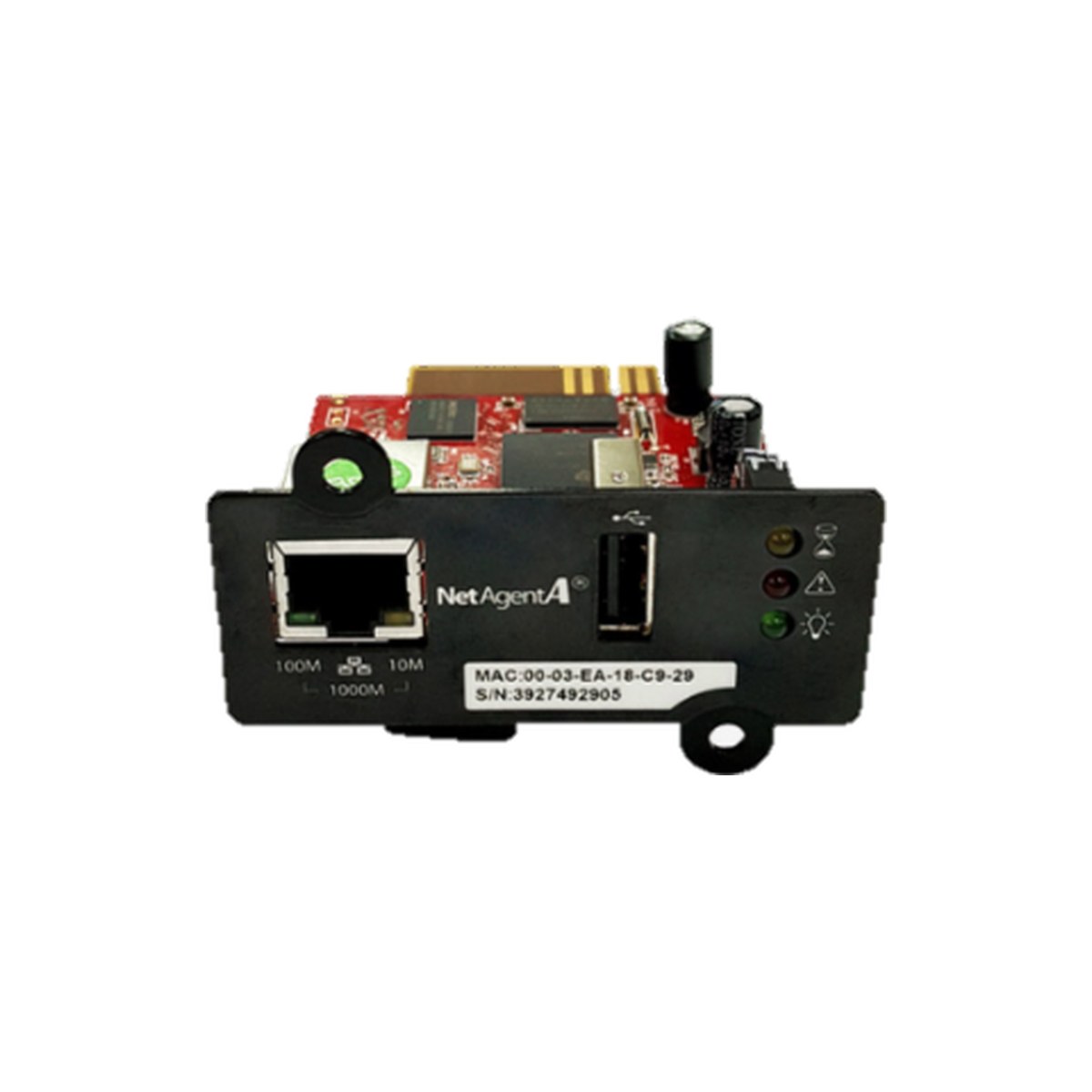 Tarjeta de gestion SNMP DA807 vista de frente